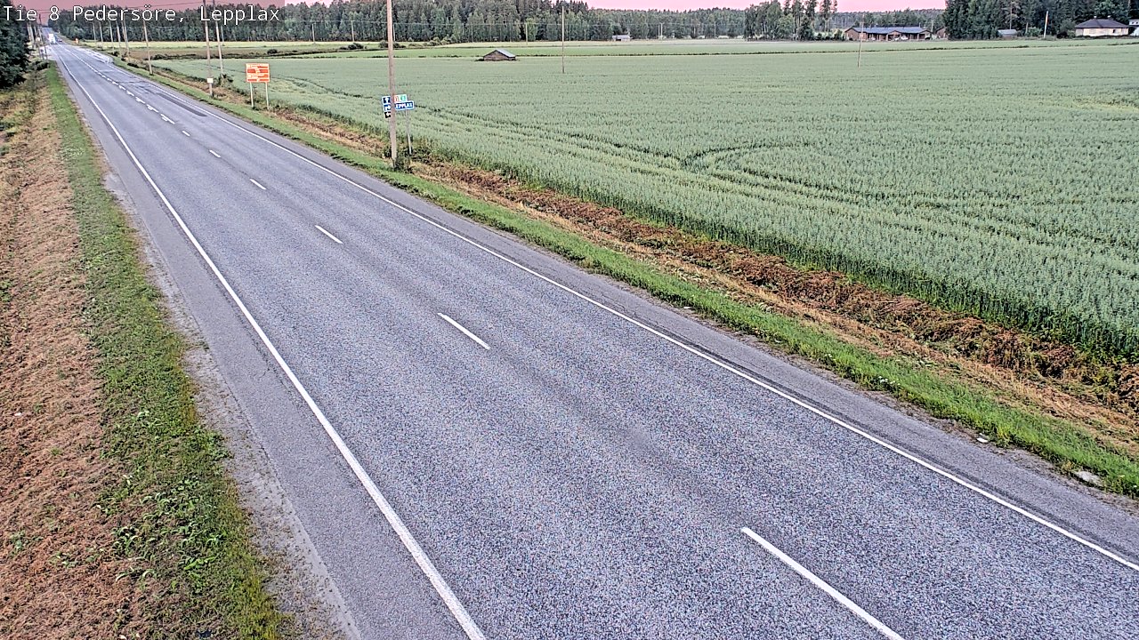 Weather Camera Image Road 8 Pedersöre, Lepplax, Pedersören kunta, Pohjanmaa