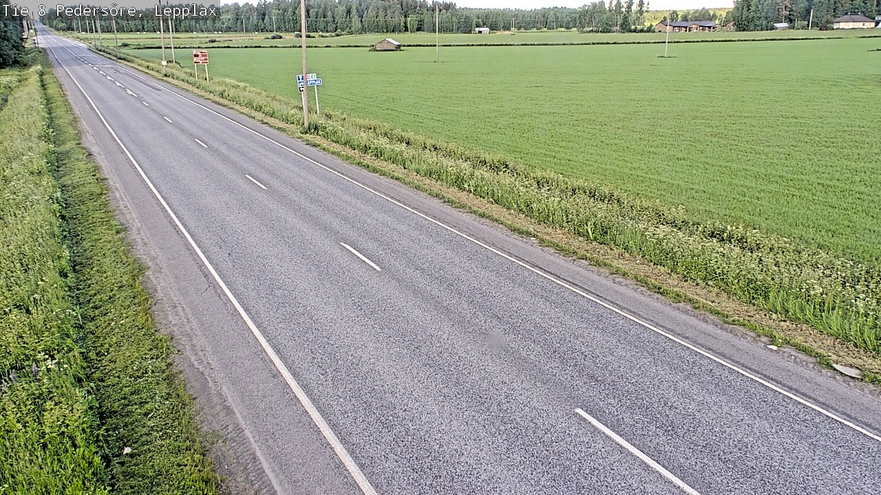Weather Camera Image Road 8 Pedersöre, Lepplax, Pedersören kunta, Pohjanmaa