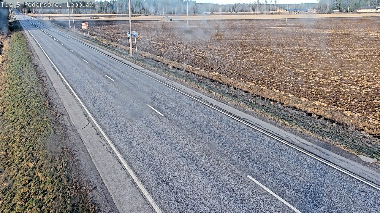 Weather Camera Image Väg 8 Pedersöre, Lepplax, Pedersören kunta, Pohjanmaa