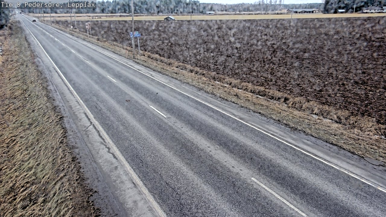 Weather Camera Image Road 8 Pedersöre, Lepplax, Pedersören kunta, Pohjanmaa