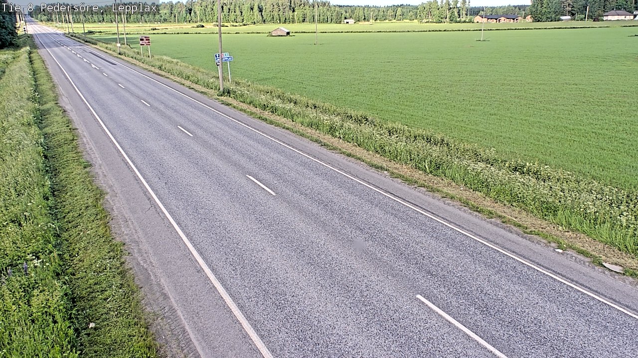 Weather Camera Image Road 8 Pedersöre, Lepplax, Pedersören kunta, Pohjanmaa