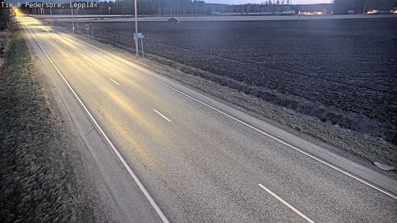 Weather Camera Image Väg 8 Pedersöre, Lepplax, Pedersören kunta, Pohjanmaa