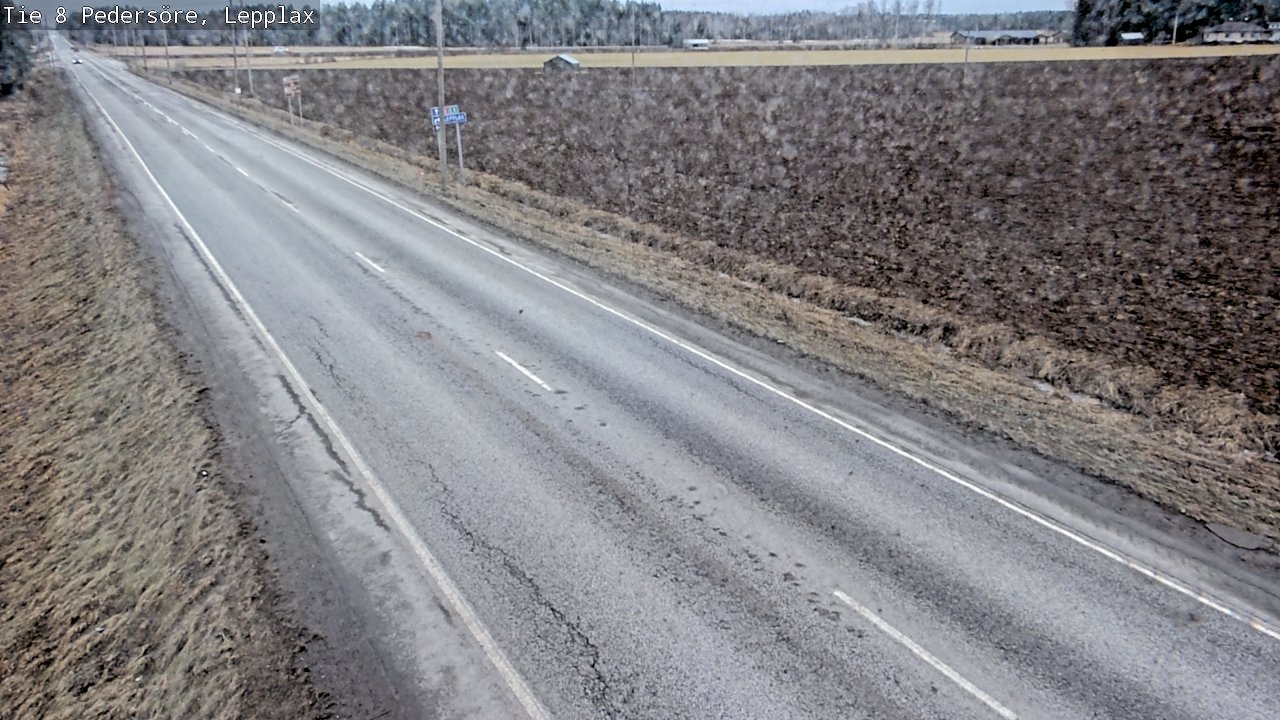 Weather Camera Image Väg 8 Pedersöre, Lepplax, Pedersören kunta, Pohjanmaa