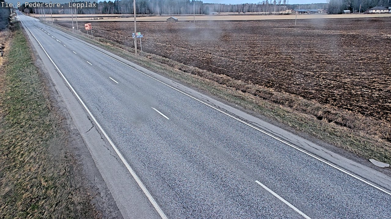 Weather Camera Image Road 8 Pedersöre, Lepplax, Pedersören kunta, Pohjanmaa