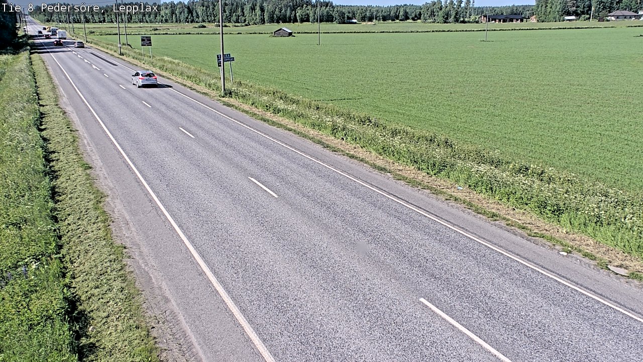 Weather Camera Image Road 8 Pedersöre, Lepplax, Pedersören kunta, Pohjanmaa