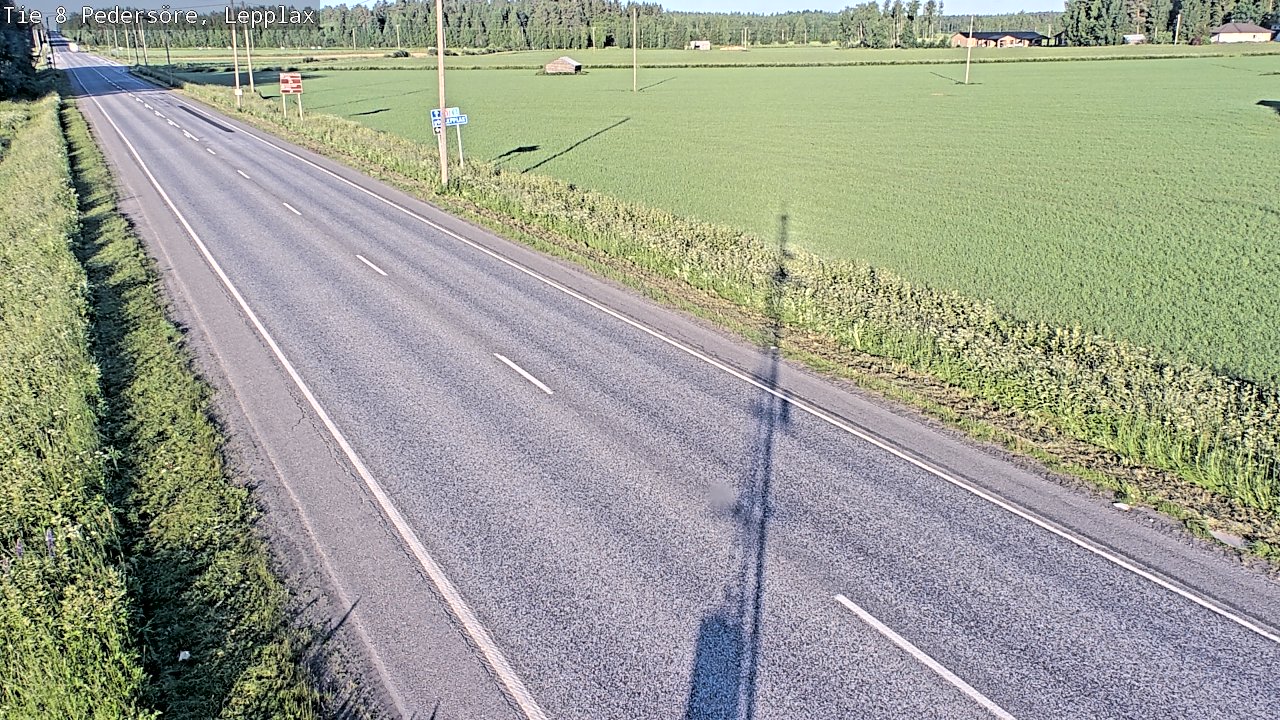 Weather Camera Image Road 8 Pedersöre, Lepplax, Pedersören kunta, Pohjanmaa