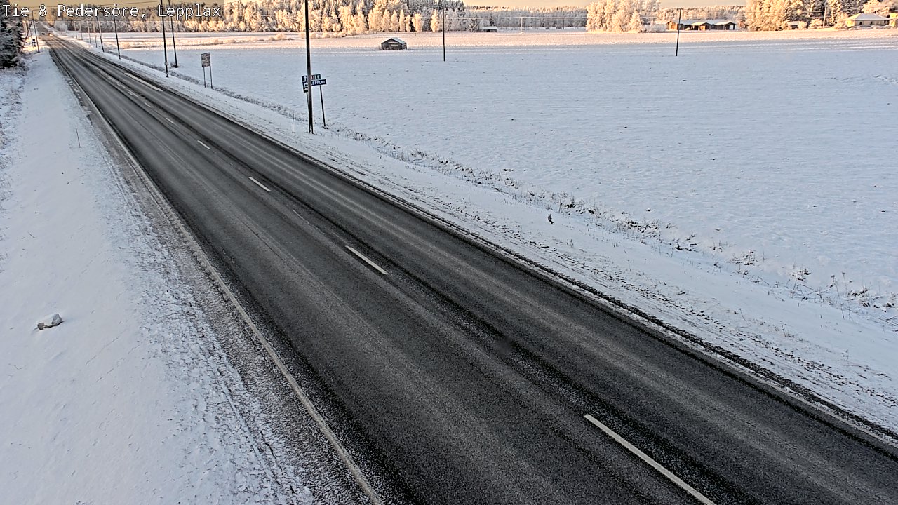 Weather Camera Image Road 8 Pedersöre, Lepplax, Pedersören kunta, Pohjanmaa