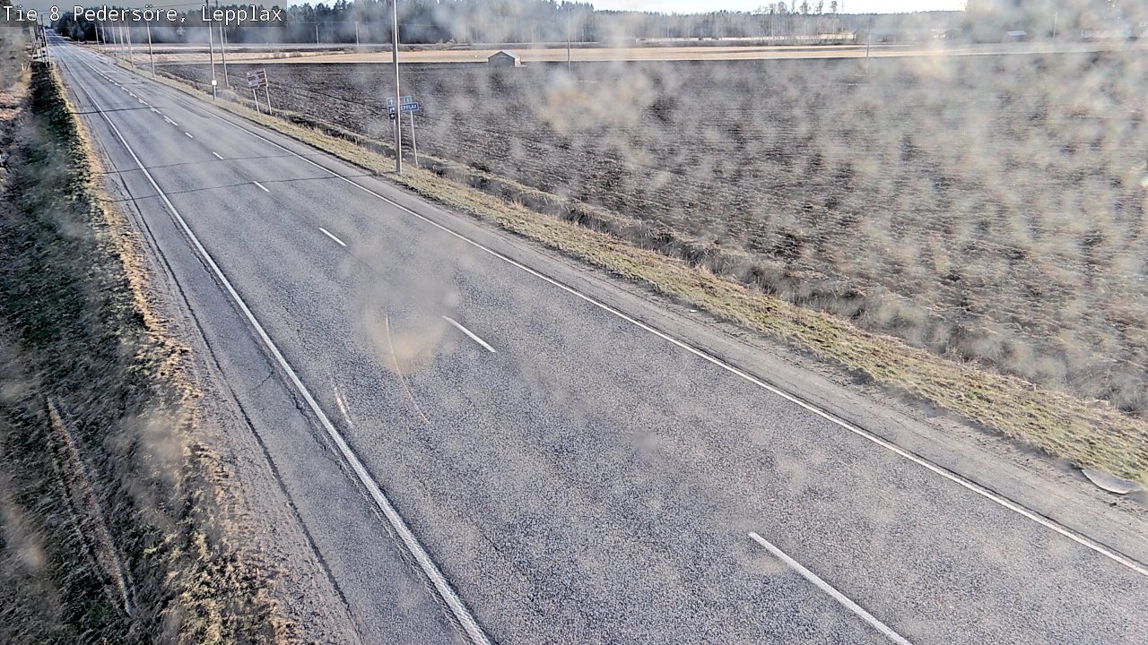 Weather Camera Image Väg 8 Pedersöre, Lepplax, Pedersören kunta, Pohjanmaa