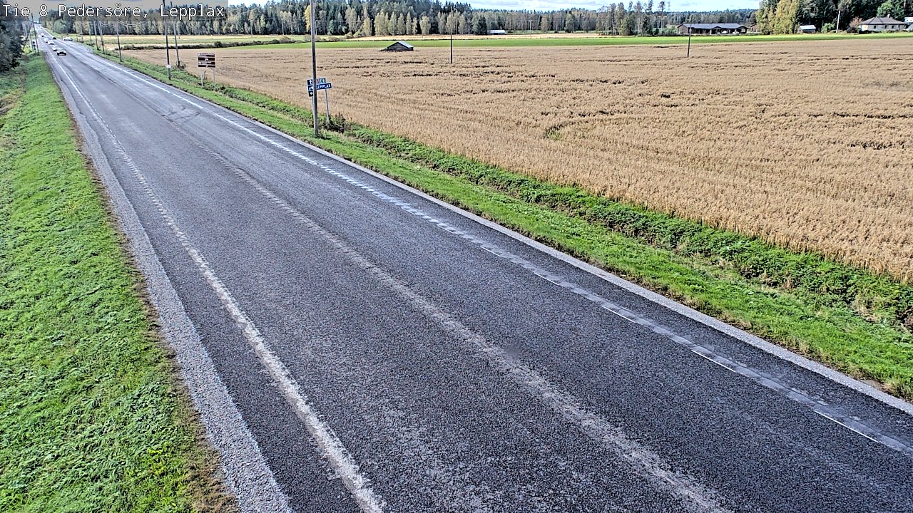 Weather Camera Image Road 8 Pedersöre, Lepplax, Pedersören kunta, Pohjanmaa