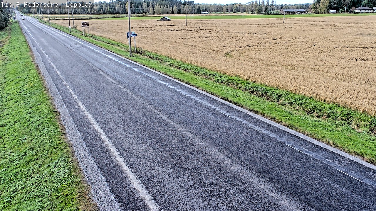 Weather Camera Image Road 8 Pedersöre, Lepplax, Pedersören kunta, Pohjanmaa