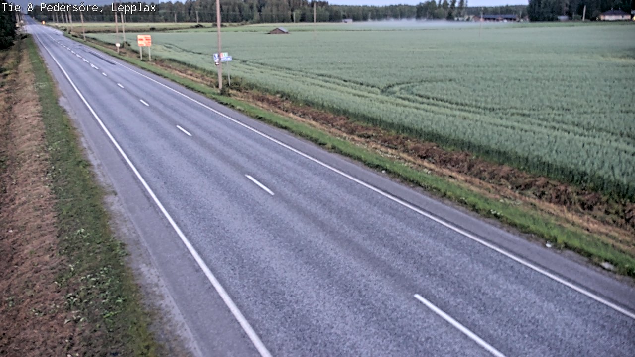 Weather Camera Image Road 8 Pedersöre, Lepplax, Pedersören kunta, Pohjanmaa