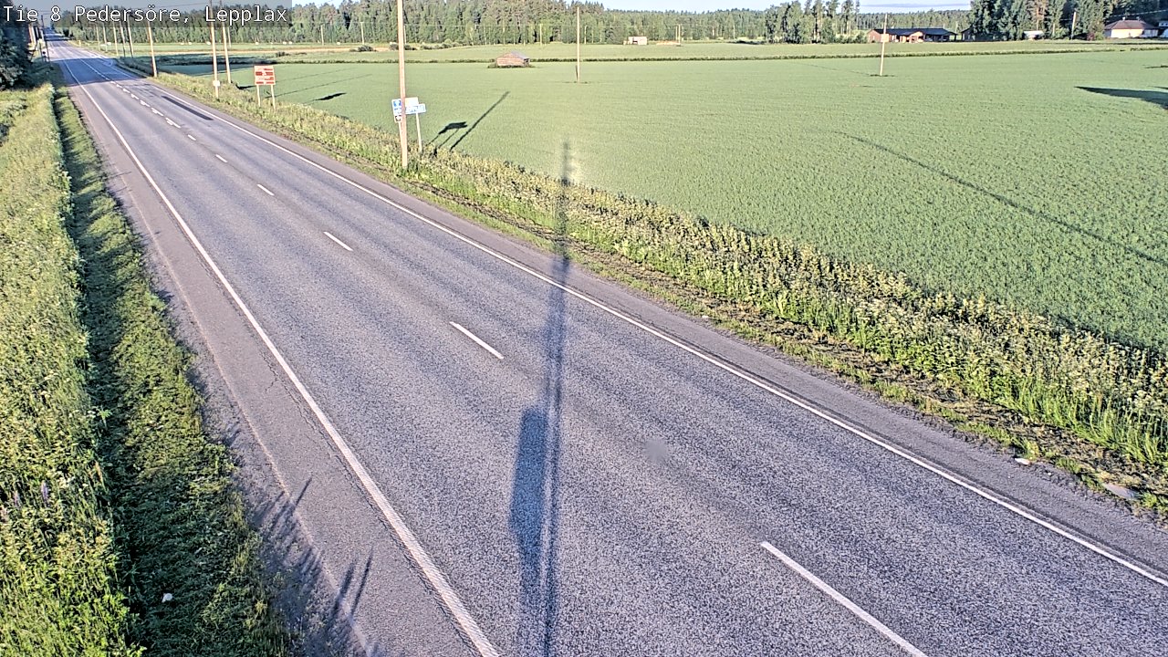 Weather Camera Image Road 8 Pedersöre, Lepplax, Pedersören kunta, Pohjanmaa