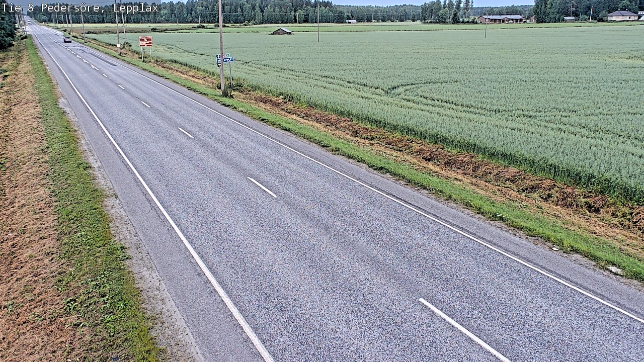 Weather Camera Image Road 8 Pedersöre, Lepplax, Pedersören kunta, Pohjanmaa