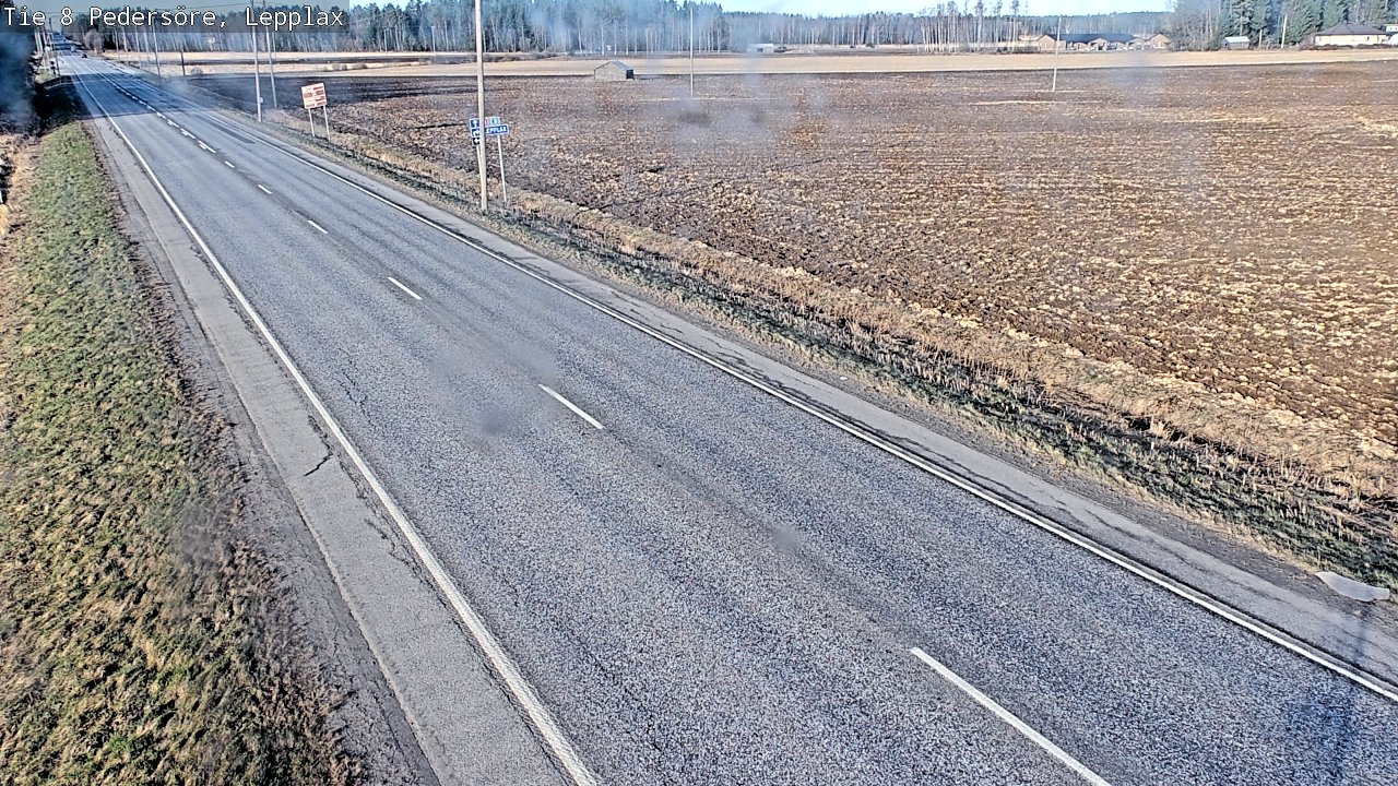 Weather Camera Image Väg 8 Pedersöre, Lepplax, Pedersören kunta, Pohjanmaa