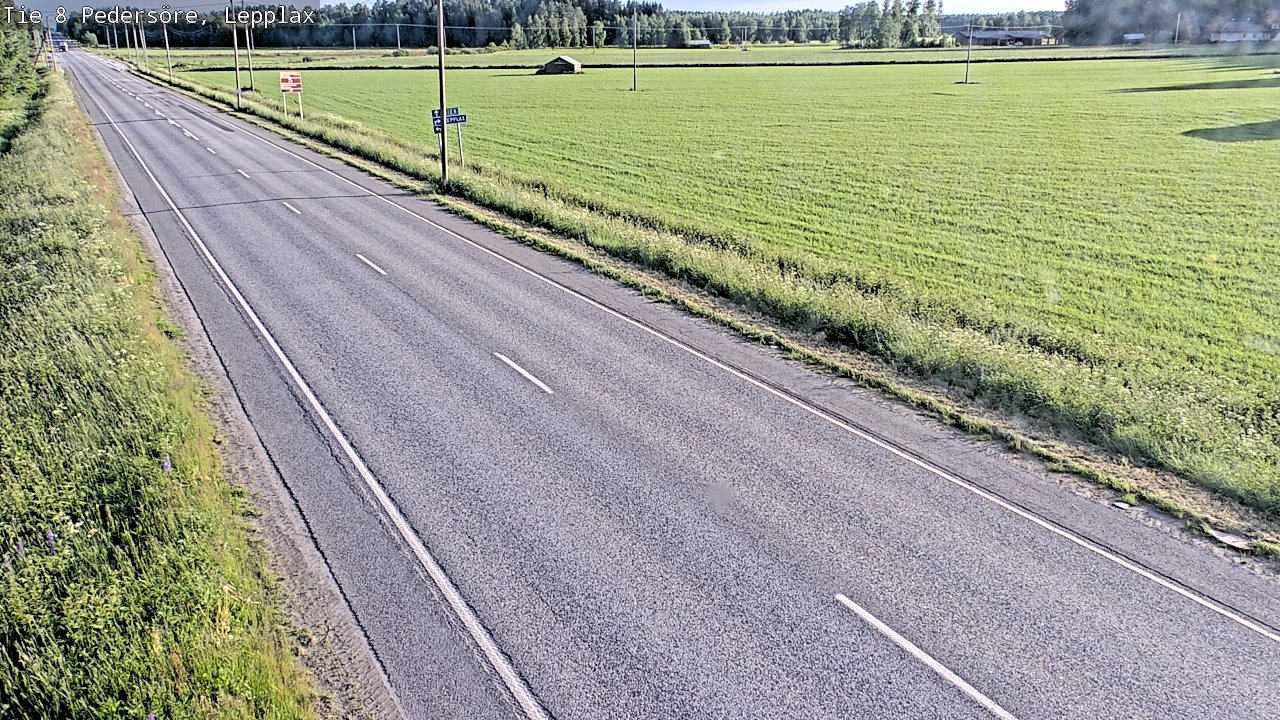 Weather Camera Image Road 8 Pedersöre, Lepplax, Pedersören kunta, Pohjanmaa
