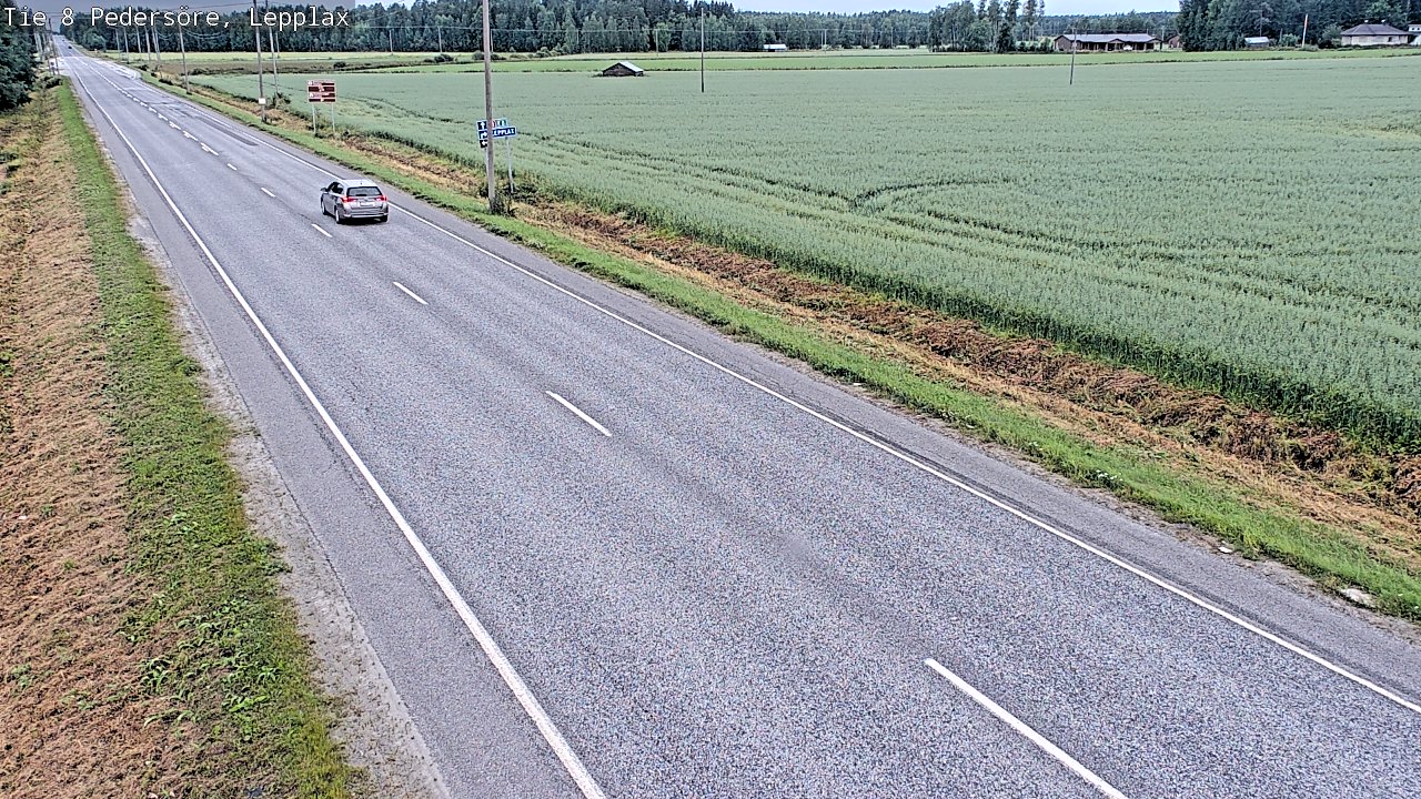Weather Camera Image Road 8 Pedersöre, Lepplax, Pedersören kunta, Pohjanmaa