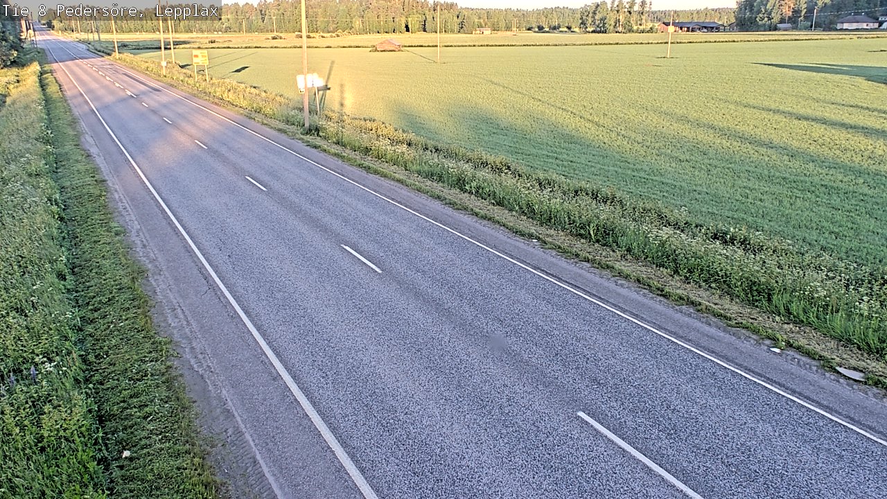Weather Camera Image Road 8 Pedersöre, Lepplax, Pedersören kunta, Pohjanmaa