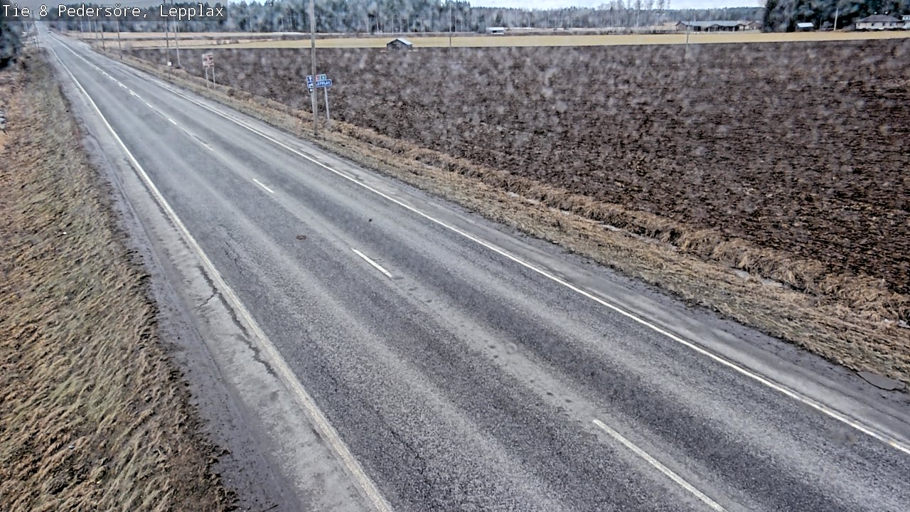 Weather Camera Image Road 8 Pedersöre, Lepplax, Pedersören kunta, Pohjanmaa