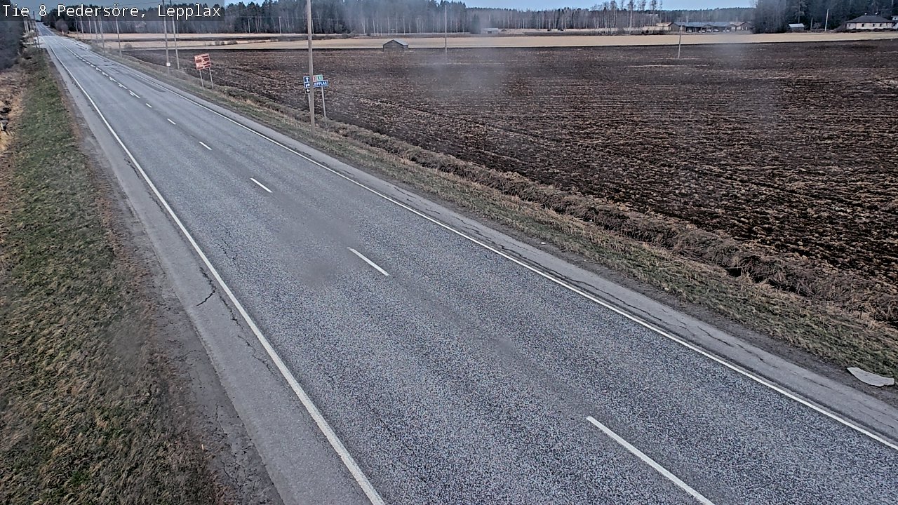 Weather Camera Image Väg 8 Pedersöre, Lepplax, Pedersören kunta, Pohjanmaa