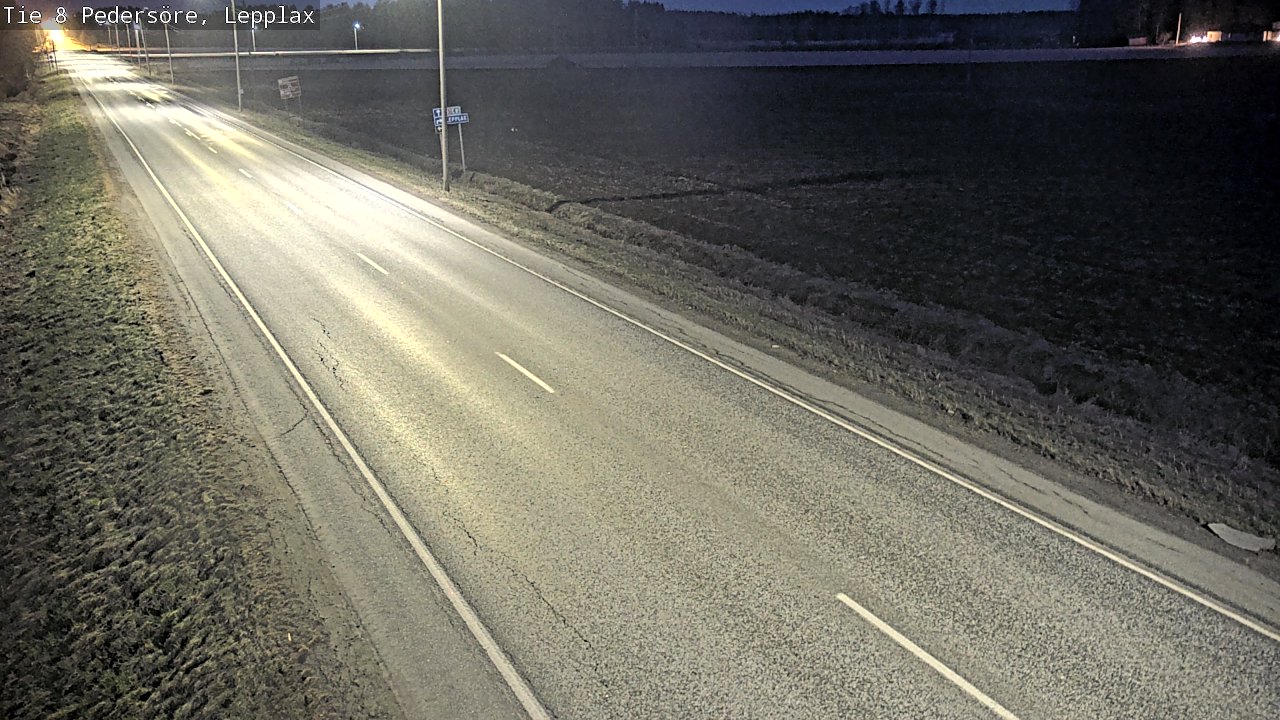 Weather Camera Image Väg 8 Pedersöre, Lepplax, Pedersören kunta, Pohjanmaa