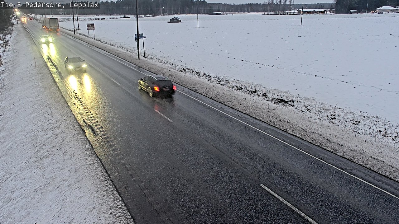 Weather Camera Image Väg 8 Pedersöre, Lepplax, Pedersören kunta, Pohjanmaa