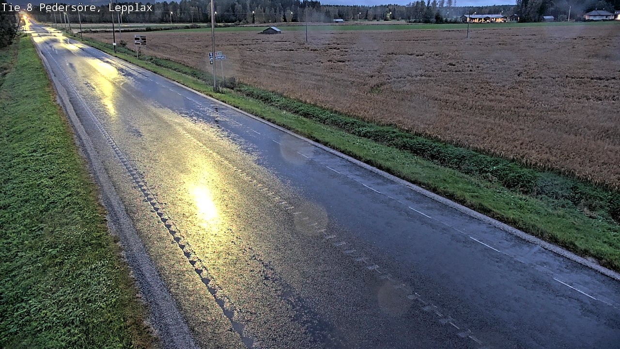 Weather Camera Image Road 8 Pedersöre, Lepplax, Pedersören kunta, Pohjanmaa
