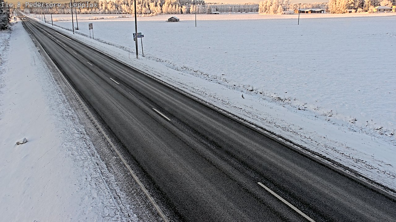 Weather Camera Image Road 8 Pedersöre, Lepplax, Pedersören kunta, Pohjanmaa