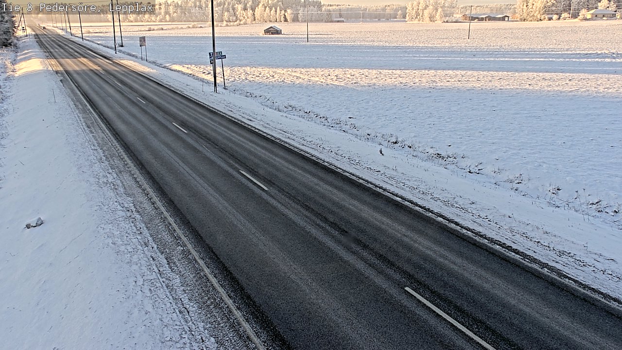 Weather Camera Image Road 8 Pedersöre, Lepplax, Pedersören kunta, Pohjanmaa