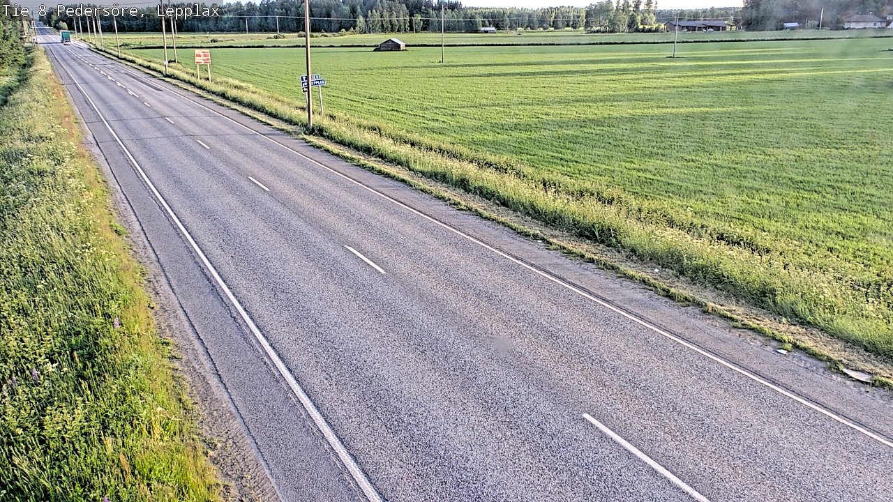 Weather Camera Image Road 8 Pedersöre, Lepplax, Pedersören kunta, Pohjanmaa