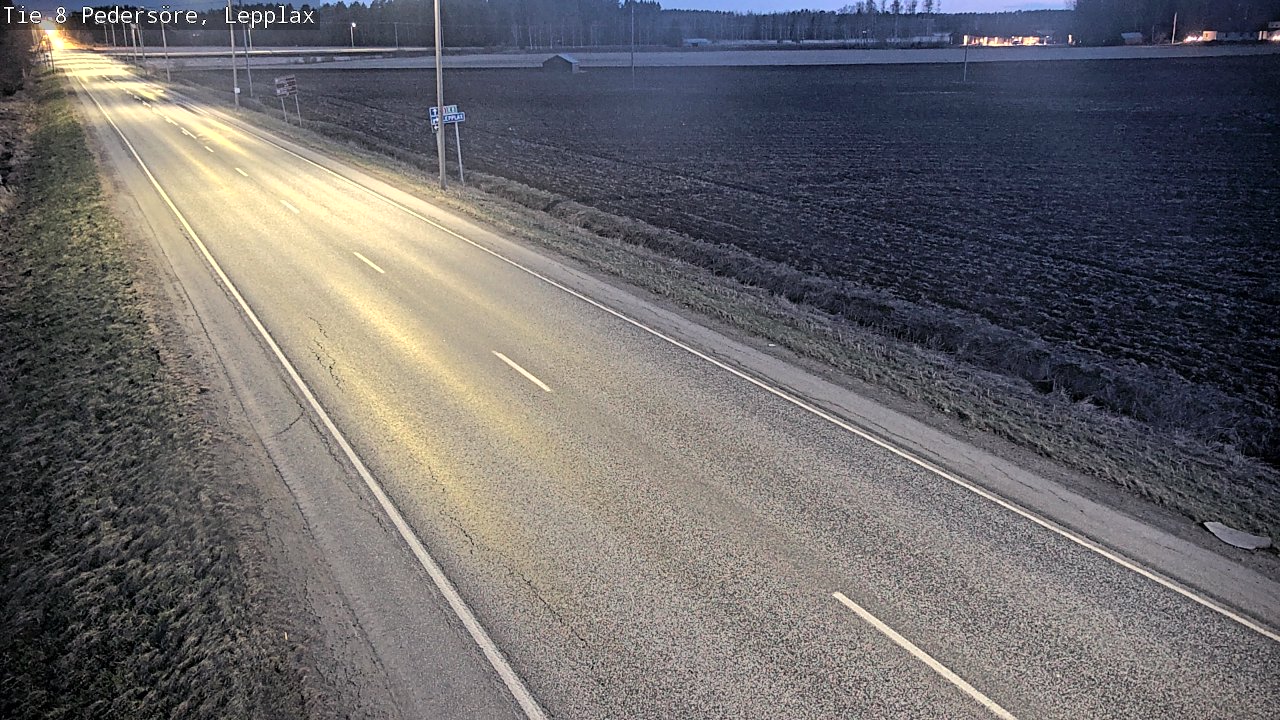 Weather Camera Image Väg 8 Pedersöre, Lepplax, Pedersören kunta, Pohjanmaa