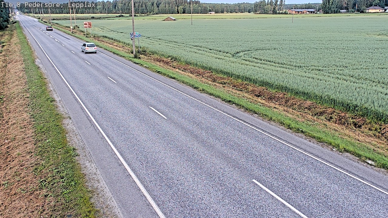 Weather Camera Image Road 8 Pedersöre, Lepplax, Pedersören kunta, Pohjanmaa