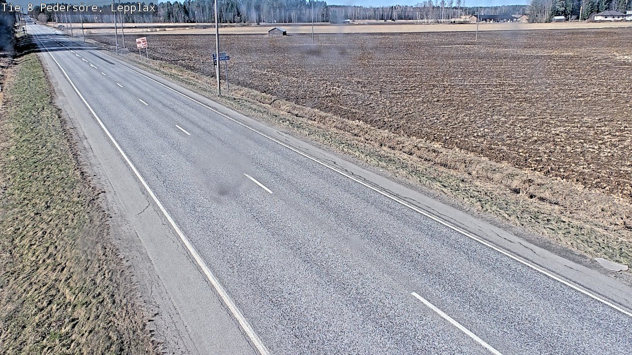 Weather Camera Image Väg 8 Pedersöre, Lepplax, Pedersören kunta, Pohjanmaa