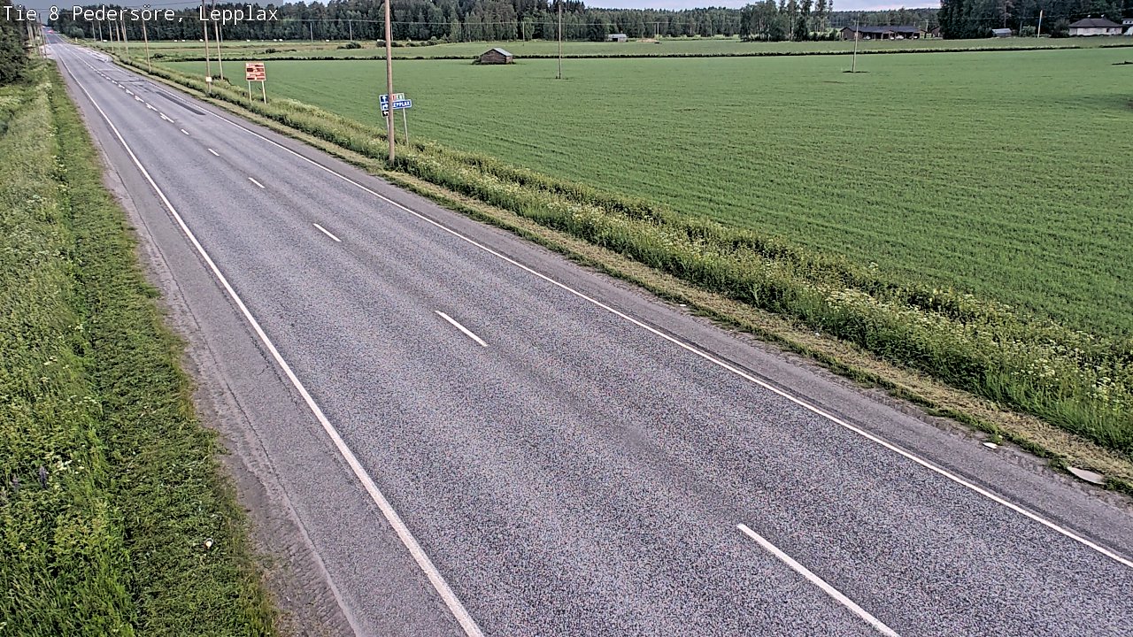 Weather Camera Image Road 8 Pedersöre, Lepplax, Pedersören kunta, Pohjanmaa