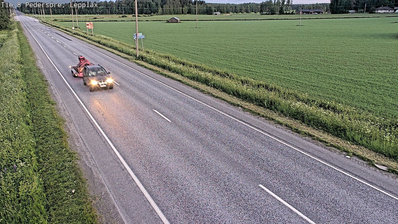 Weather Camera Image Road 8 Pedersöre, Lepplax, Pedersören kunta, Pohjanmaa