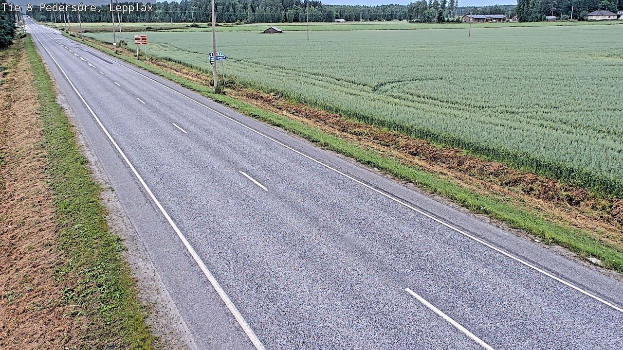 Weather Camera Image Road 8 Pedersöre, Lepplax, Pedersören kunta, Pohjanmaa