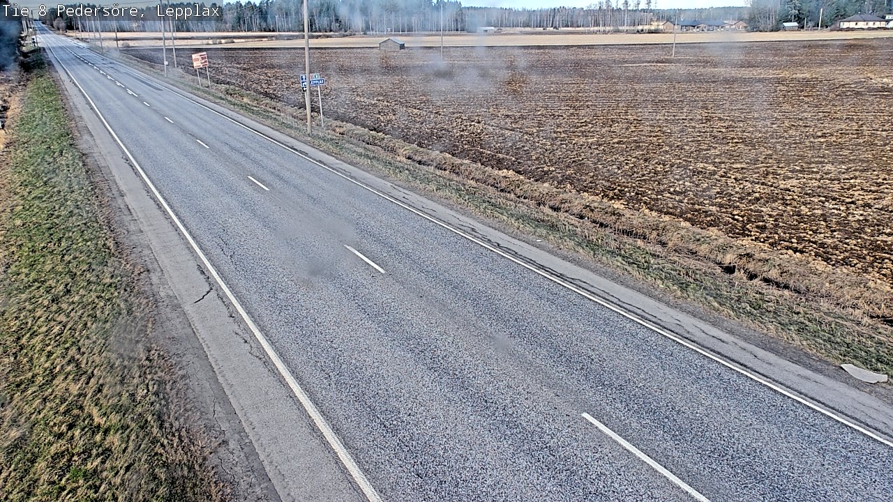 Weather Camera Image Road 8 Pedersöre, Lepplax, Pedersören kunta, Pohjanmaa