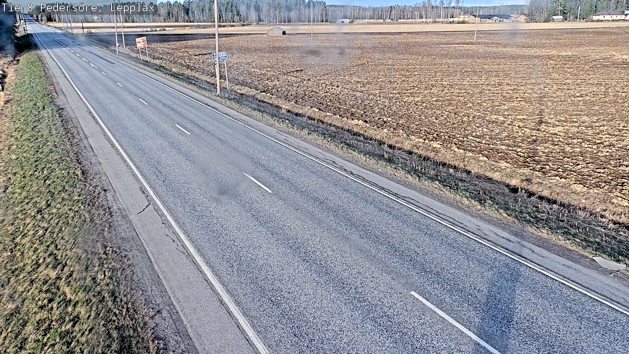 Weather Camera Image Road 8 Pedersöre, Lepplax, Pedersören kunta, Pohjanmaa