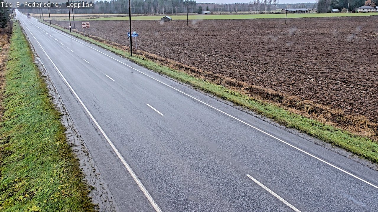 Weather Camera Image Väg 8 Pedersöre, Lepplax, Pedersören kunta, Pohjanmaa
