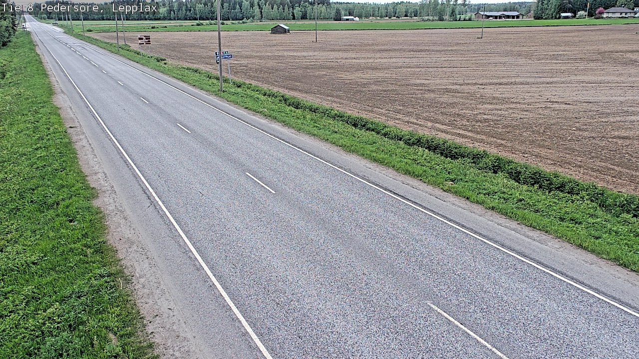 Weather Camera Image Väg 8 Pedersöre, Lepplax, Pedersören kunta, Pohjanmaa