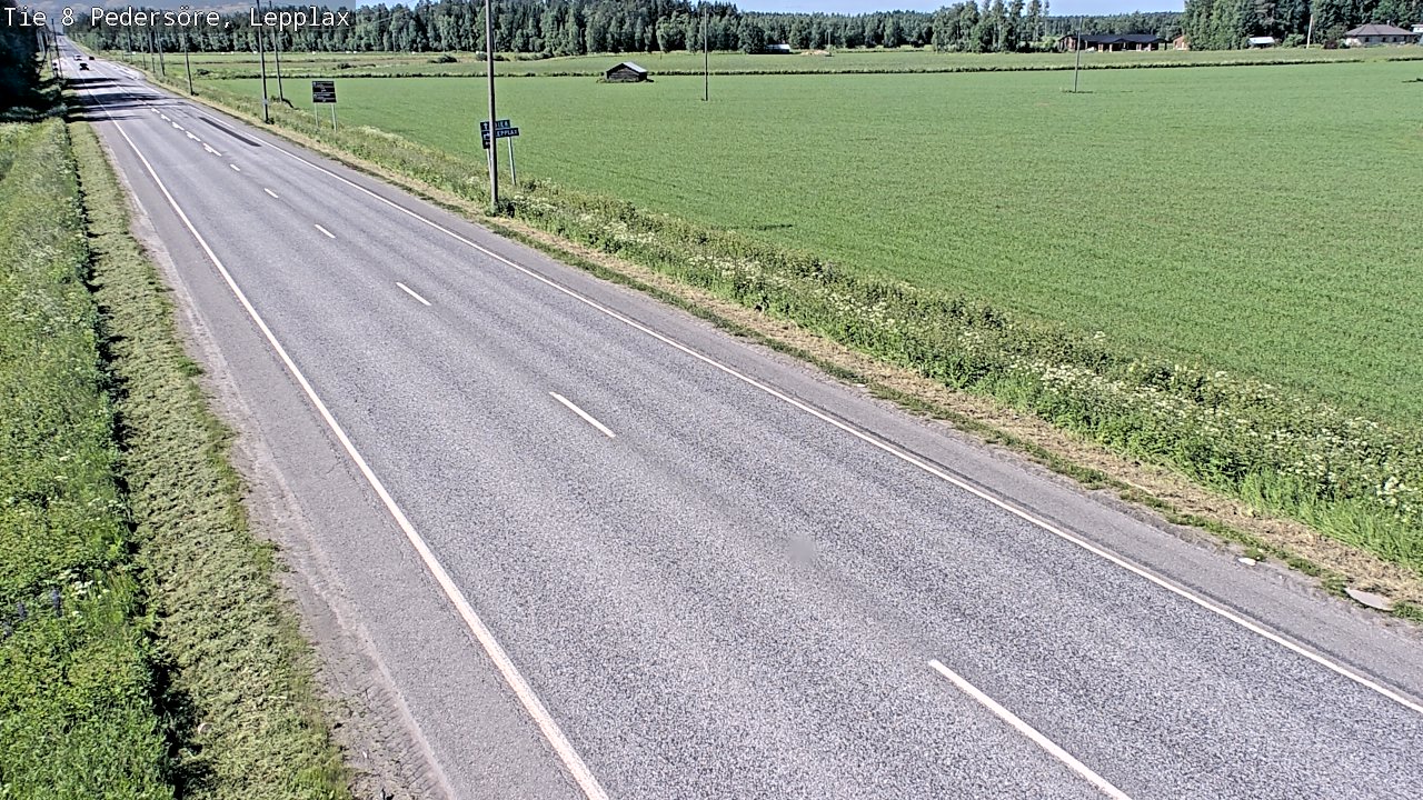 Weather Camera Image Road 8 Pedersöre, Lepplax, Pedersören kunta, Pohjanmaa