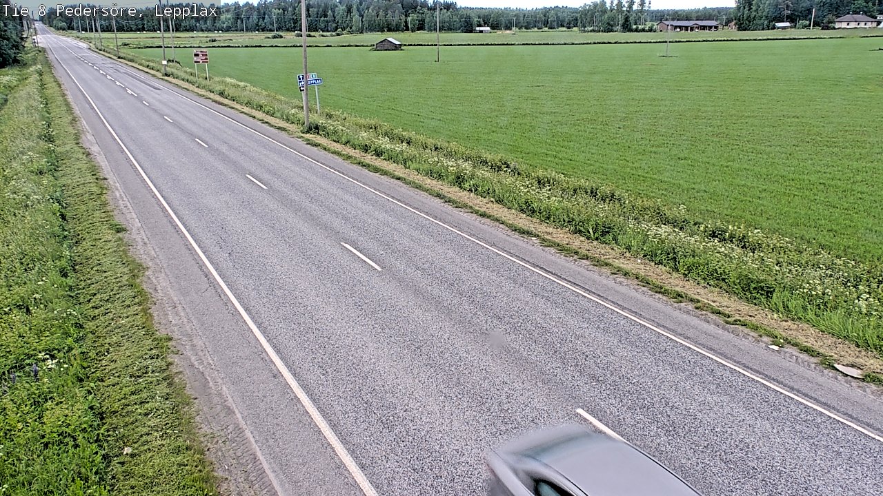 Weather Camera Image Road 8 Pedersöre, Lepplax, Pedersören kunta, Pohjanmaa