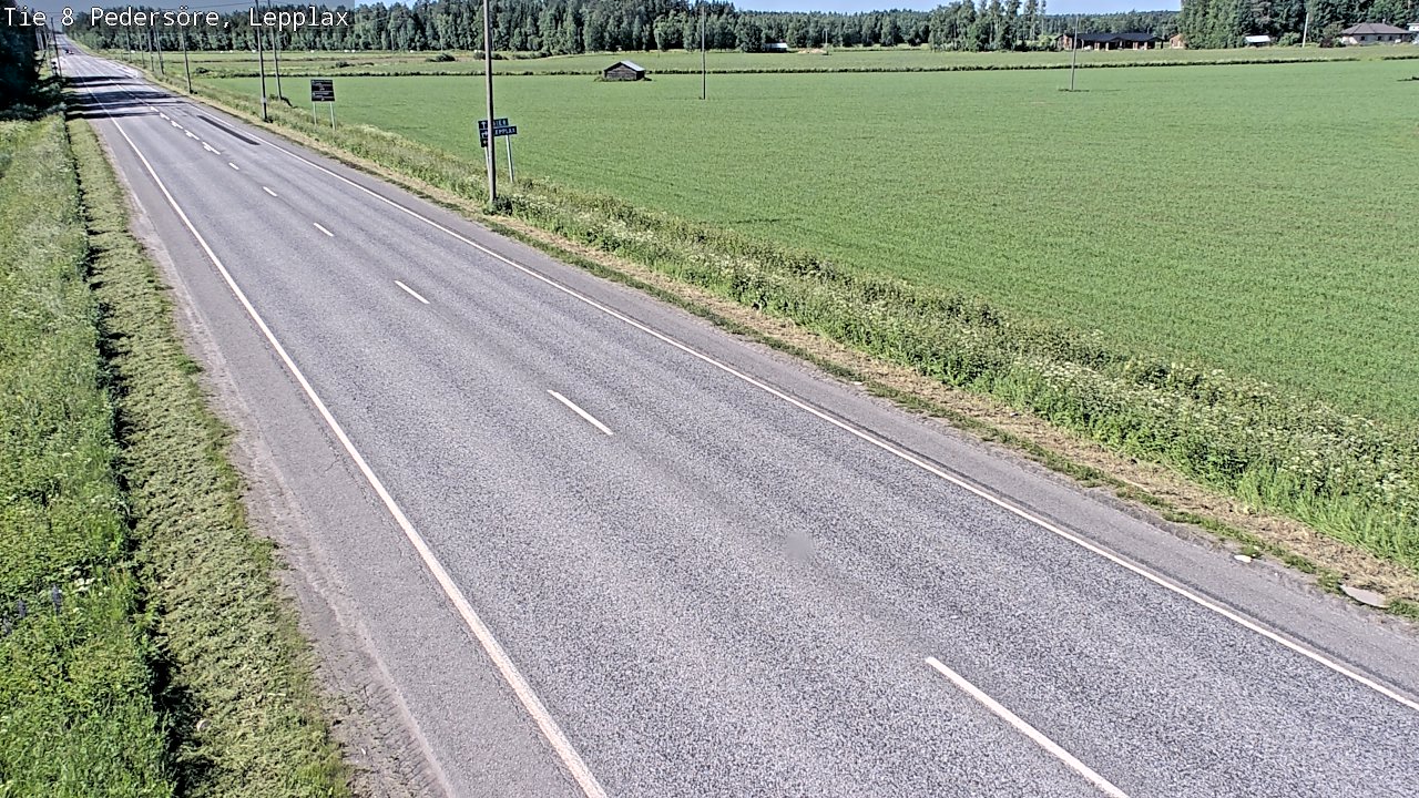 Weather Camera Image Road 8 Pedersöre, Lepplax, Pedersören kunta, Pohjanmaa