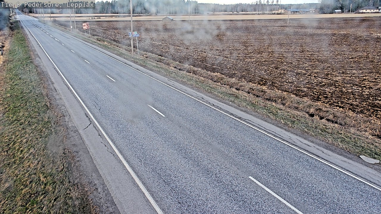 Weather Camera Image Road 8 Pedersöre, Lepplax, Pedersören kunta, Pohjanmaa