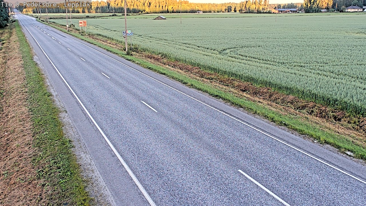 Weather Camera Image Road 8 Pedersöre, Lepplax, Pedersören kunta, Pohjanmaa