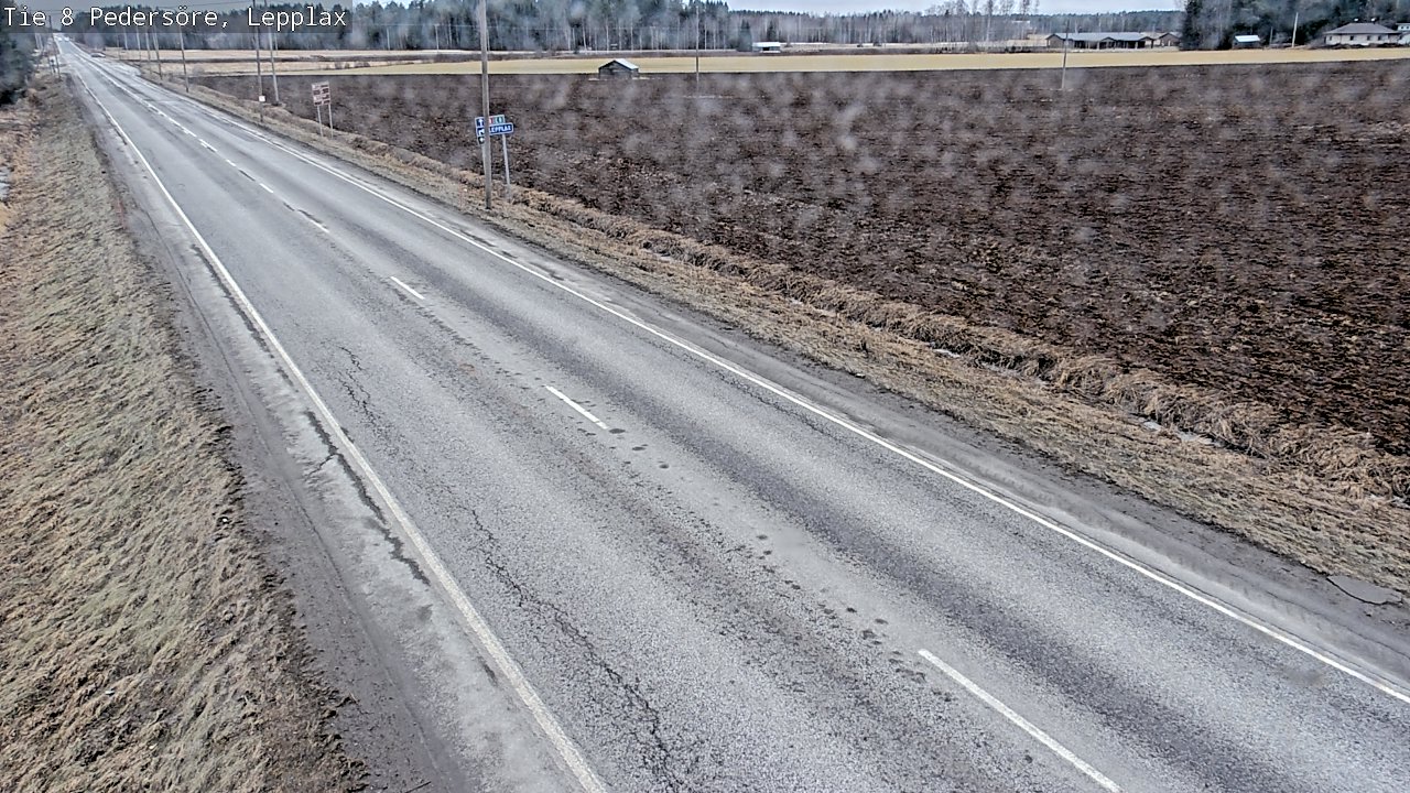 Weather Camera Image Väg 8 Pedersöre, Lepplax, Pedersören kunta, Pohjanmaa