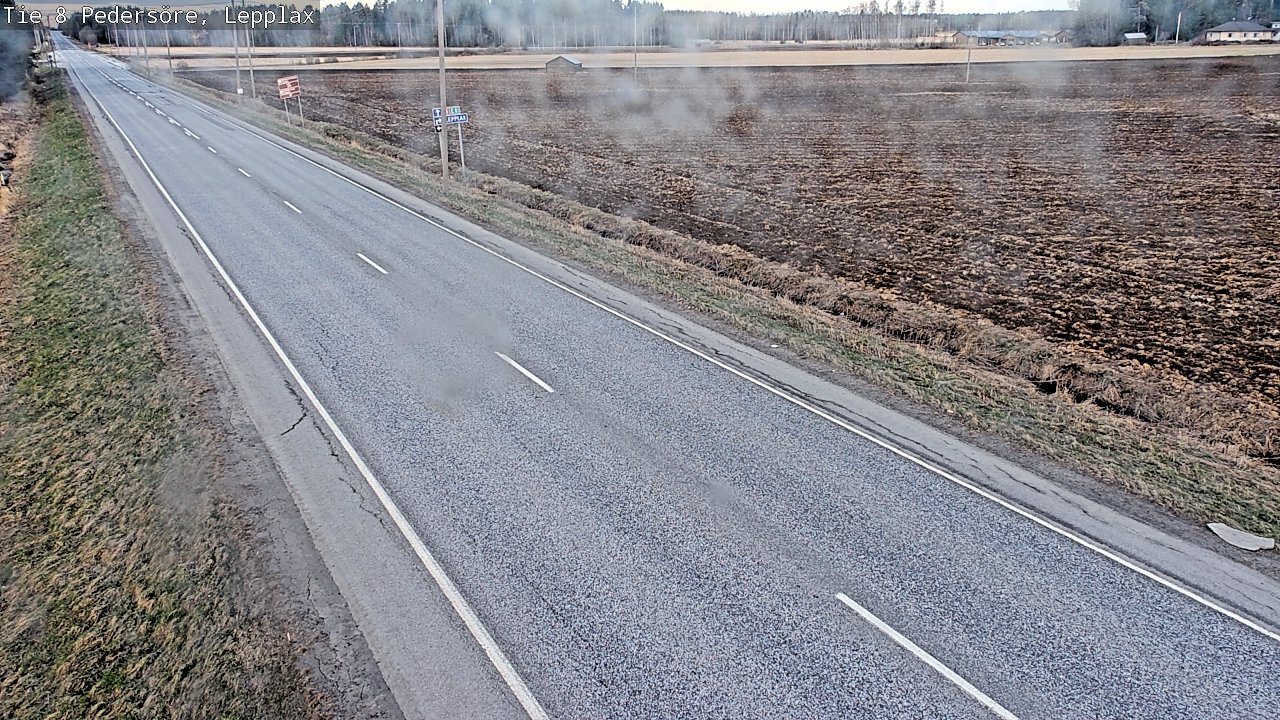 Weather Camera Image Road 8 Pedersöre, Lepplax, Pedersören kunta, Pohjanmaa