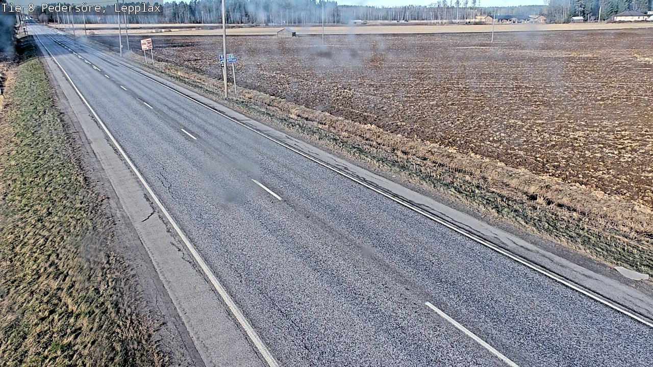 Weather Camera Image Väg 8 Pedersöre, Lepplax, Pedersören kunta, Pohjanmaa