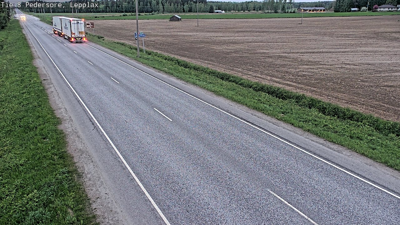 Weather Camera Image Road 8 Pedersöre, Lepplax, Pedersören kunta, Pohjanmaa