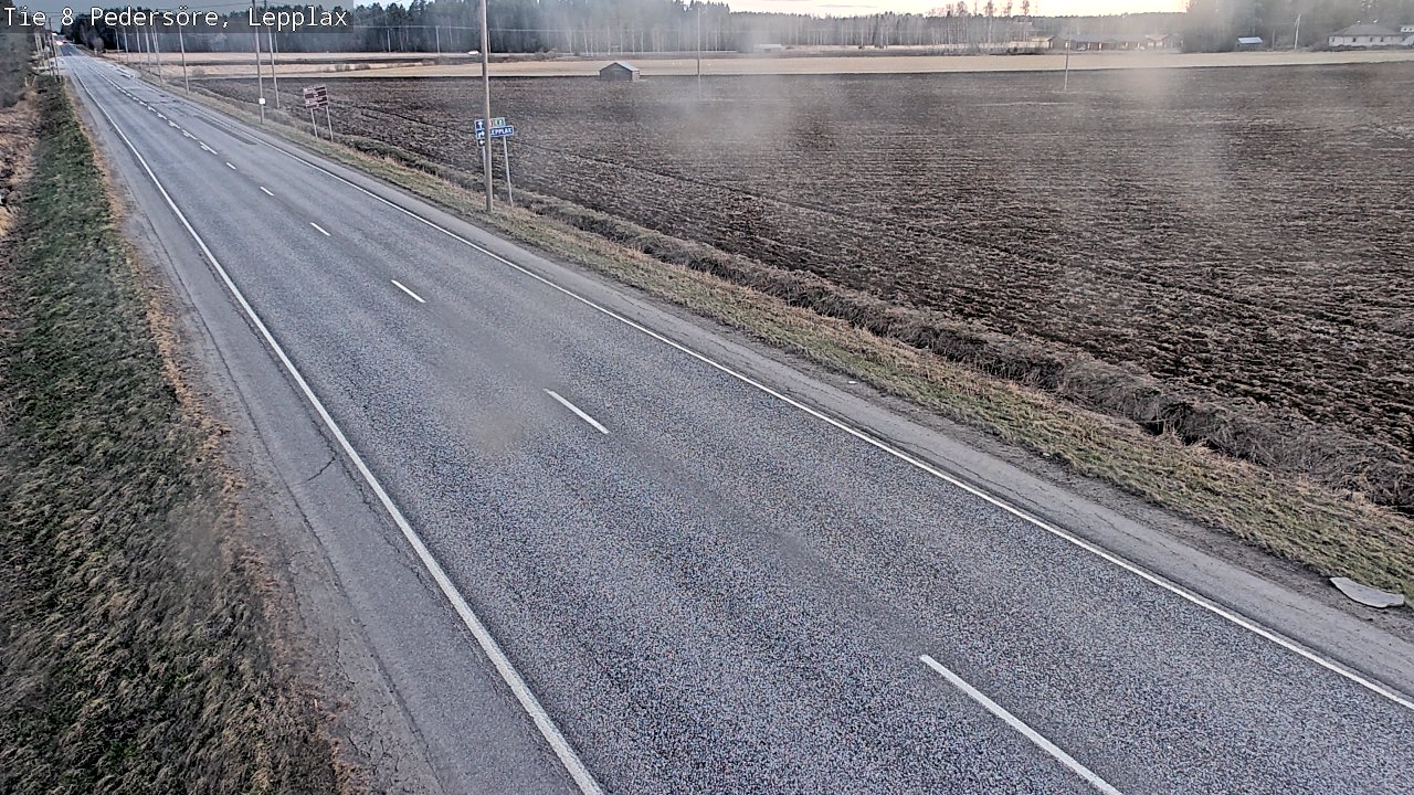 Weather Camera Image Väg 8 Pedersöre, Lepplax, Pedersören kunta, Pohjanmaa