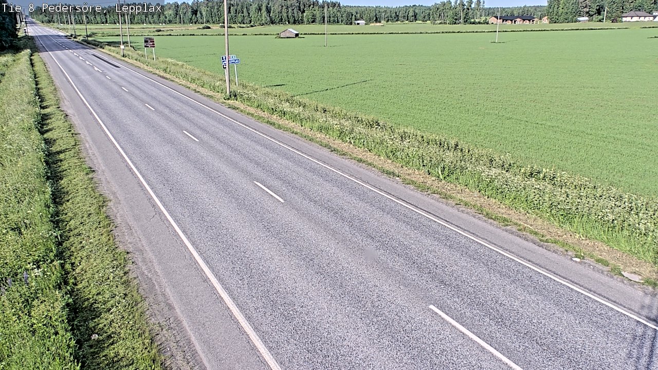 Weather Camera Image Road 8 Pedersöre, Lepplax, Pedersören kunta, Pohjanmaa